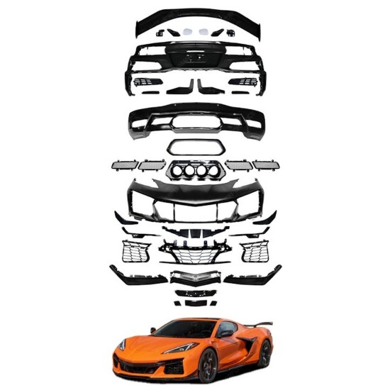 Bodykit Z06 Style Corvette C8 (2020+) | Zderzaki PP + Dyfuzor + Spoiler | VetteZone